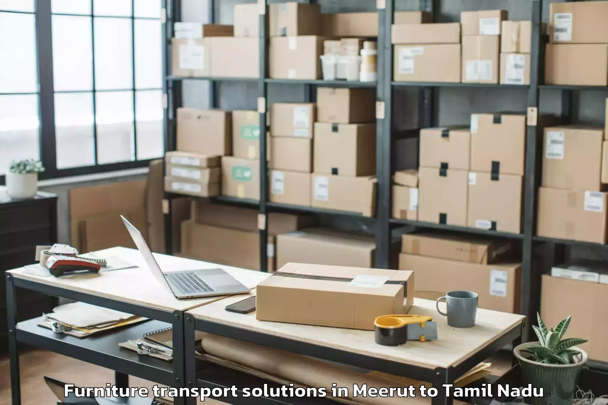 Book Meerut to Tenkasi Furniture Transport Solutions